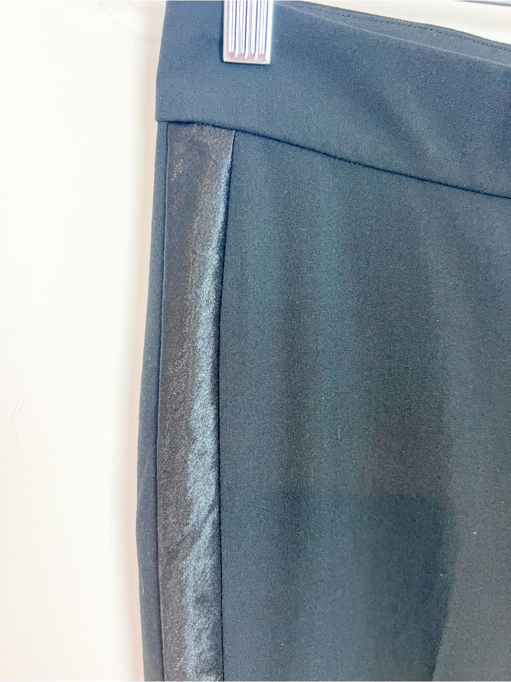 LAUNDRY BY SHELLI SEGIL BLACK TUXEDO STRIPE PANTS WOMENS SZ 4 - Picture 5 of 6